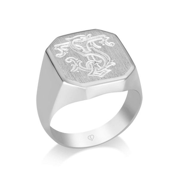 Siegelring Achteck 15x13mm