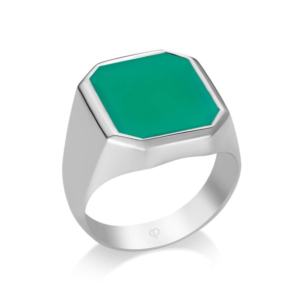 Siegelring Achteck 16x14mm