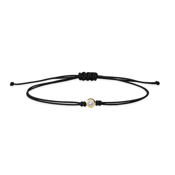 Schmuckbändchen Rund Schwarz